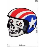 Totenkopf Skull Helmet - USA -Star - Vespa - 24 cm