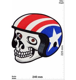 Totenkopf Skull Helmet - USA -Star - Vespa - 24 cm