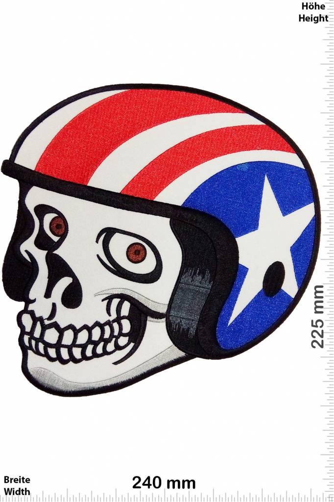 Totenkopf Skull Helmet - USA -Star - Vespa - 24 cm