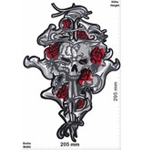 Totenkopf Skull - Sword - Rose - 29 cm