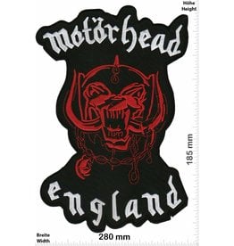 Motörhead Motörhead - England - red silver - 28 cm