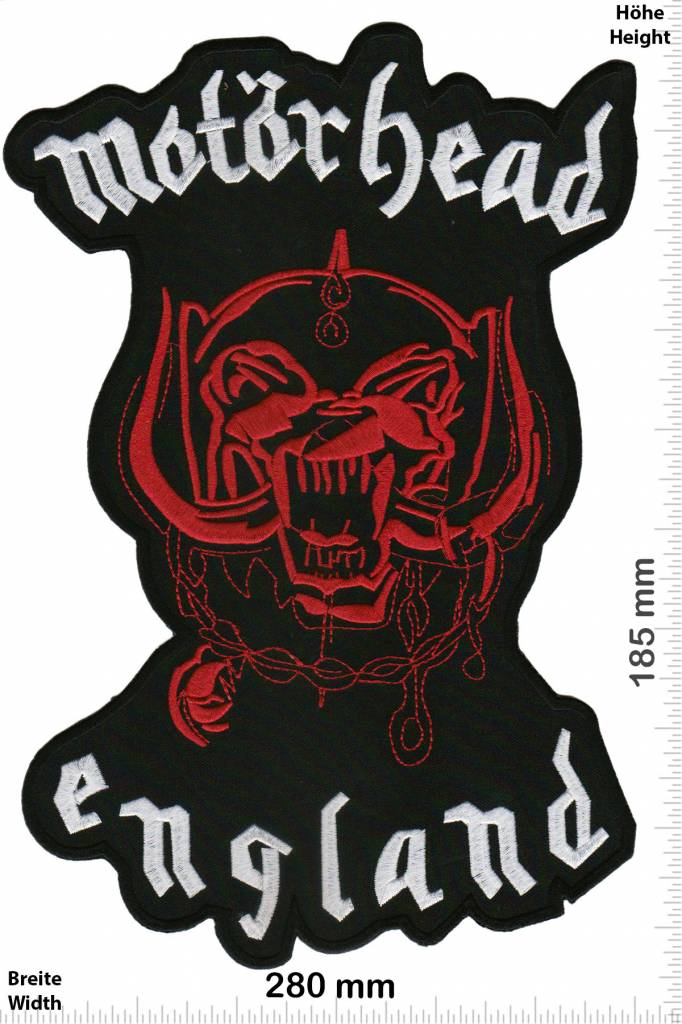 Motörhead Motörhead - England - red silver - 28 cm