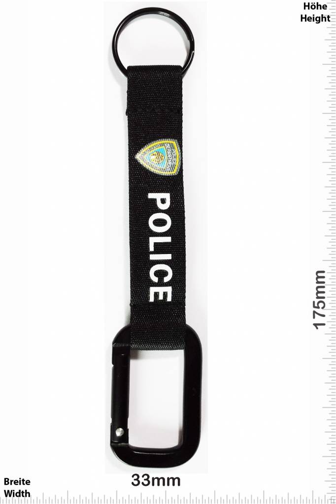 Karabiner, Carabiner POLICE - black  - Karabiner