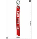 Kofferfahne, Suitcaseflag REMOVE BEFORE FLIGHT - red- Luggage tag - luggage flag