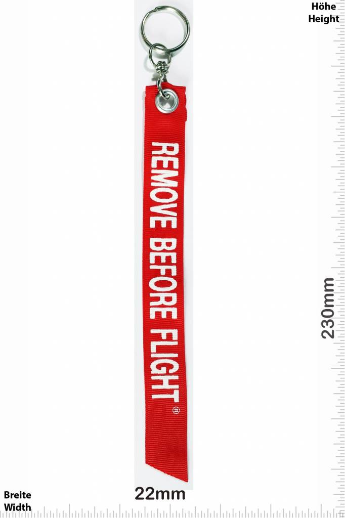 Kofferfahne, Suitcaseflag REMOVE BEFORE FLIGHT - red- Luggage tag - luggage flag