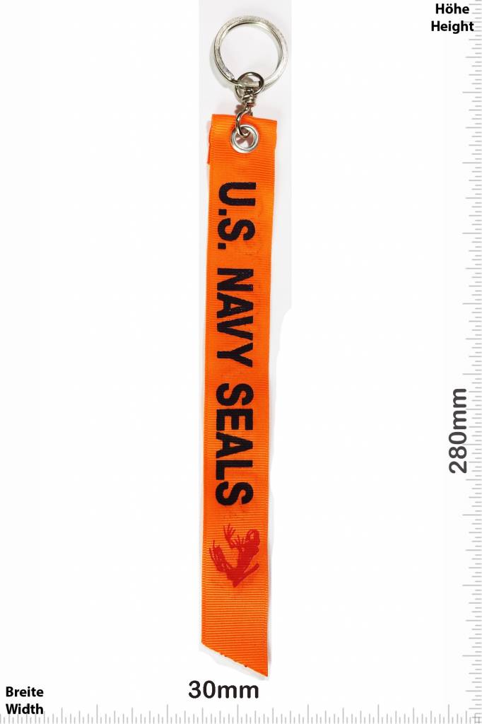 Kofferfahne, Suitcaseflag U.S. NAVY SEALS - orange - Kofferanhänger - Kofferfahne