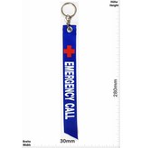 Kofferfahne, Suitcaseflag EMERGENCY CALL - blue- Luggage tag - luggage flag