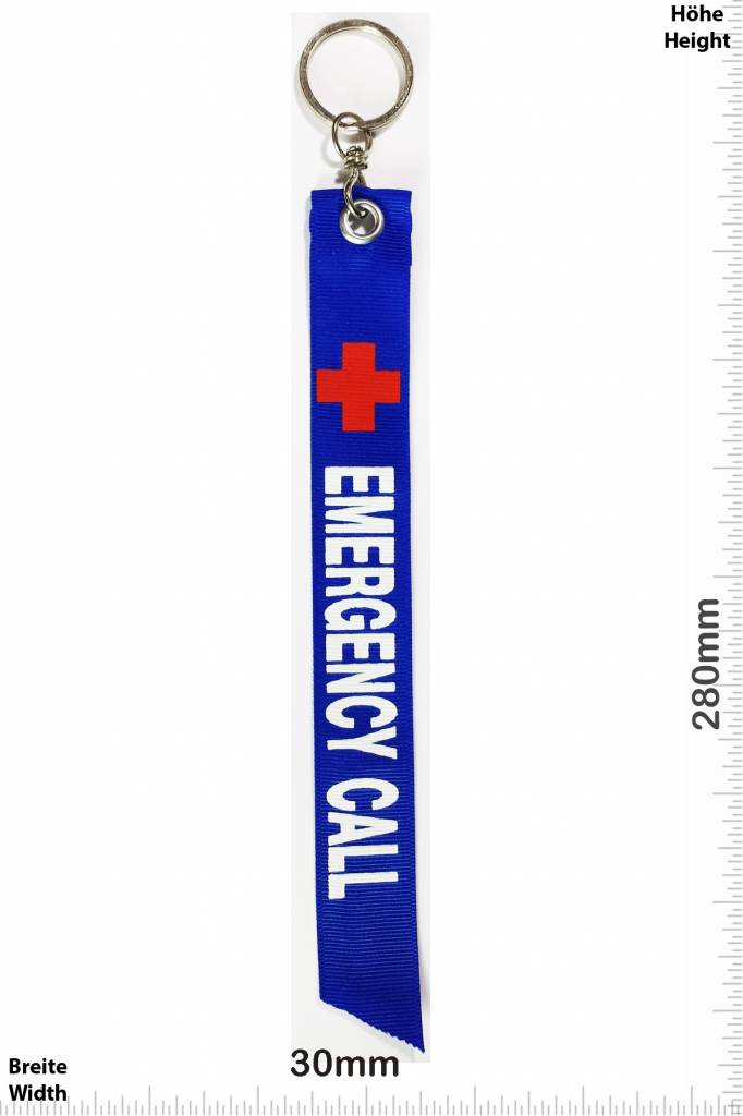 Kofferfahne, Suitcaseflag EMERGENCY CALL - blue- Luggage tag - luggage flag