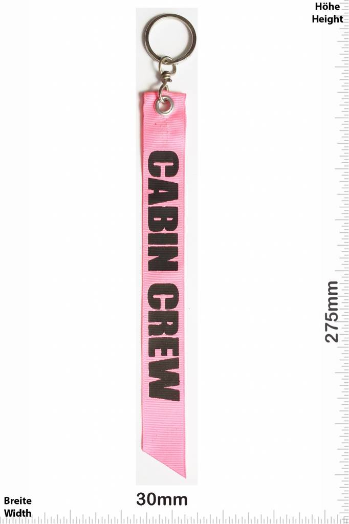 Kofferfahne, Suitcaseflag CABIN CREW - pink- Luggage tag - luggage flag - Airplane Crew