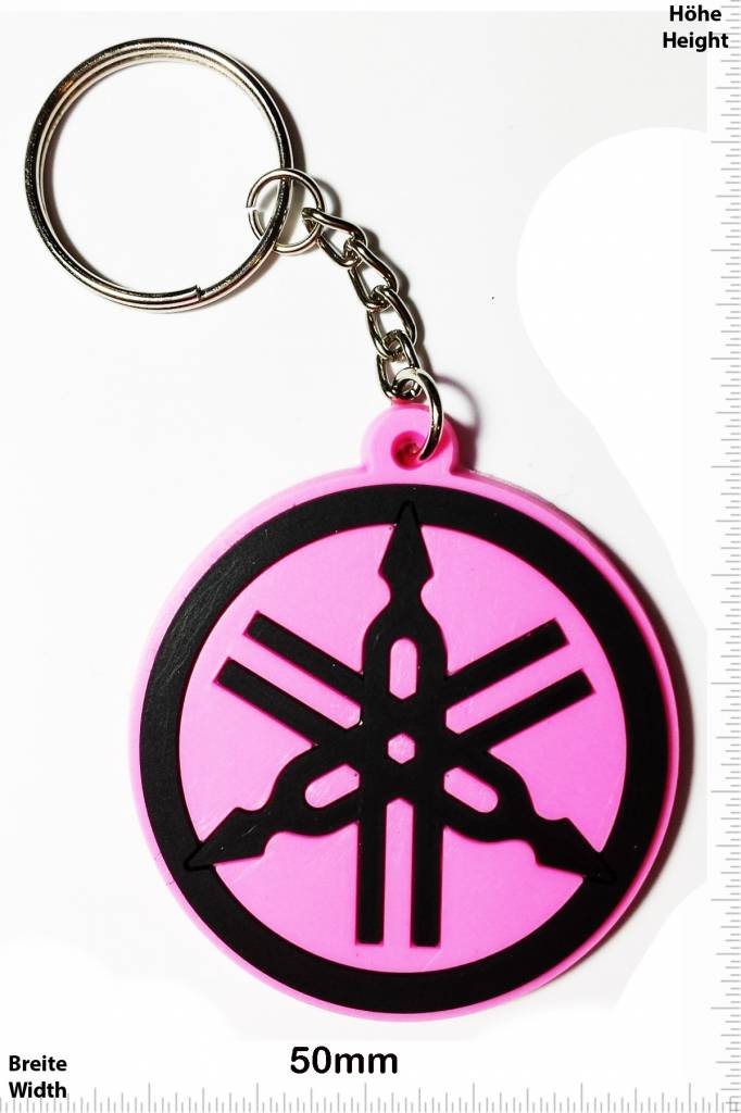 Yamaha Yamaha -round- pink - Patch Keychains Stickers -  -  Biggest Patch Shop worldwide