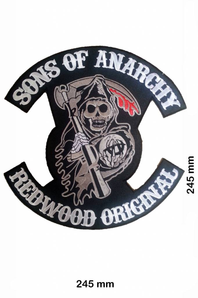 Sons of Anarchy  Sons of Anarchey - rotwood Original - 24 cm -BIGPATCH -