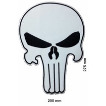 Punisher Punisher weiss / weiss -  27 cm - BIGBiker Chopper - Rocker - Motorcycle - Kutte
