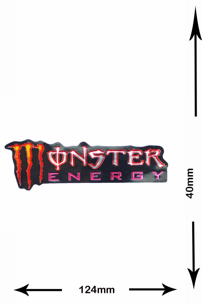 Monster Energy Energy Drink  M. - 2 pieces  - metal effect - red- red -