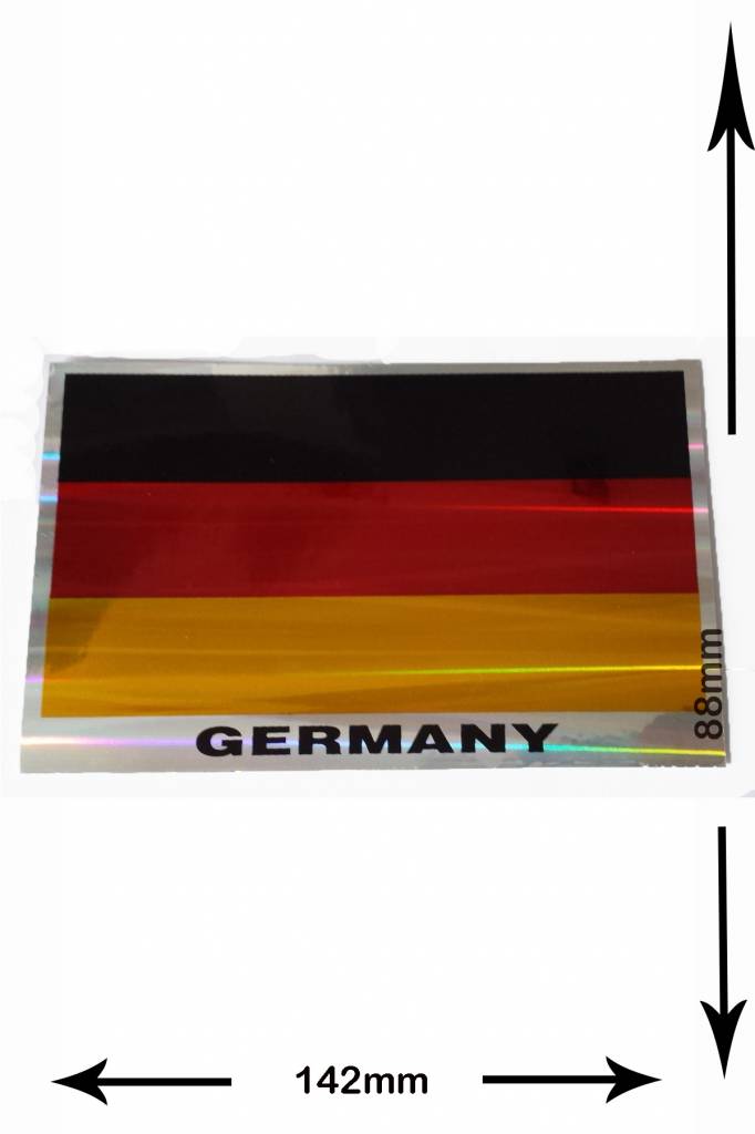 #Mix Deutschland Flagge - Germany Flag - 2 pieces  - metal effect -