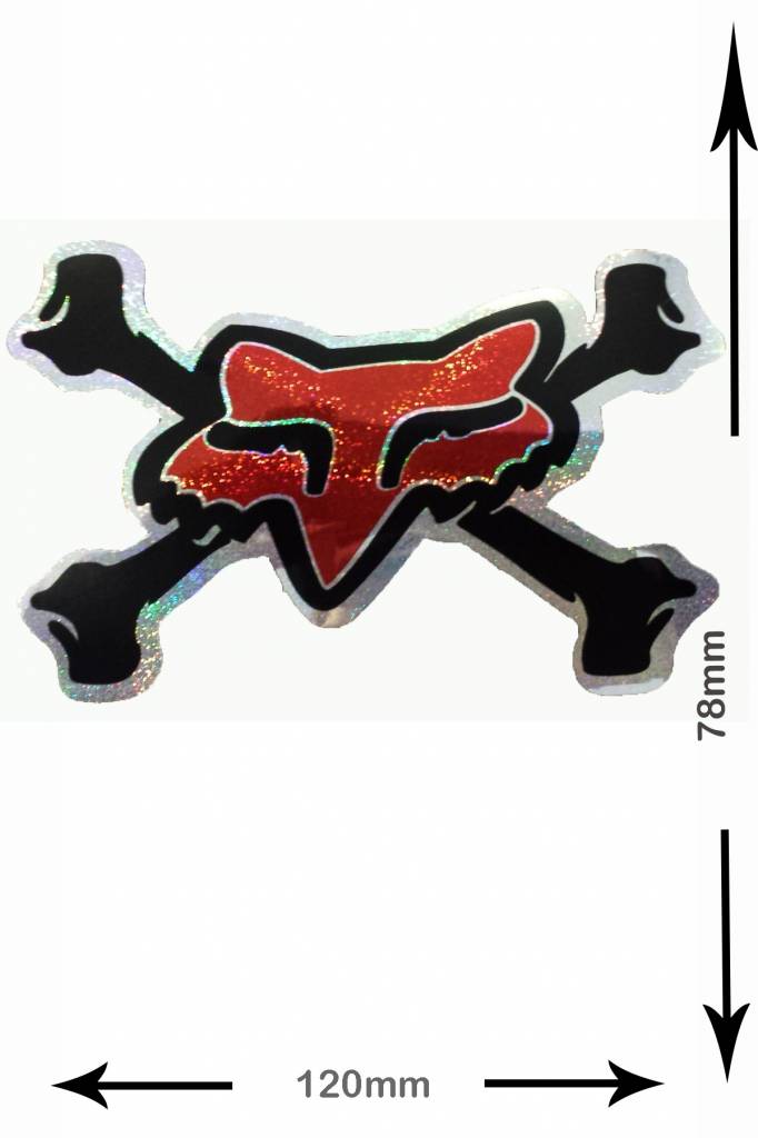 Fox FOX - Bone -  2 pieces - black red - glitter effect -