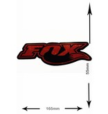 Fox FOX  - font with fox tail - 2 pieces  - black- red - glitter effect -