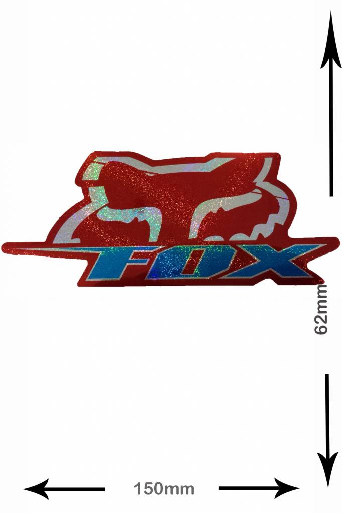 Fox FOX - half Head - 2 pieces  - black - red - glitter effect -
