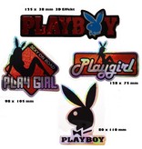 #Mix Playboy - rot  - 4 Stück  - 1x 3D Aufkleber - 3x  Glitzereffekt -