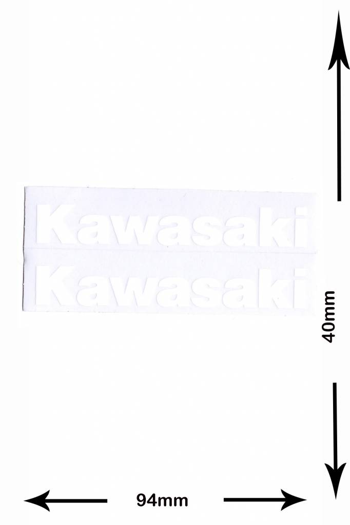 Kawasaki Kawasaki - 2 sheets with complet 4 Stickers - white