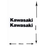 Kawasaki Kawasaki - 2 sheets with complet 4 Stickers- black