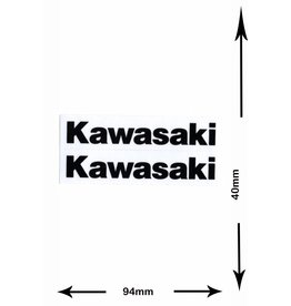 Kawasaki Kawasaki - 2  Bögen insgesamt 4 Aufkleber- schwarz - black -