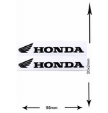 Honda HONDA - 2 sheets with complet 4 Stickers - small - black