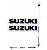 Suzuki SUZUKI - 2  Bögen insgesamt 4 Aufkleber - small - schwarz - black -