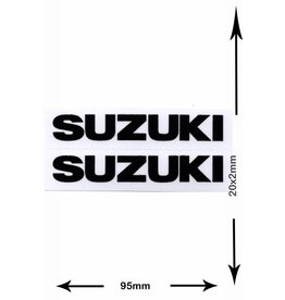 Suzuki SUZUKI - 2  Bögen insgesamt 4 Aufkleber - small - schwarz - black -