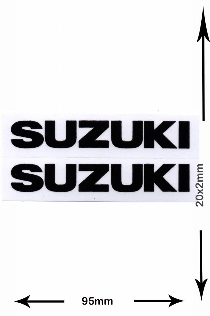 Suzuki SUZUKI - 2  Bögen insgesamt 4 Aufkleber - small - schwarz - black -