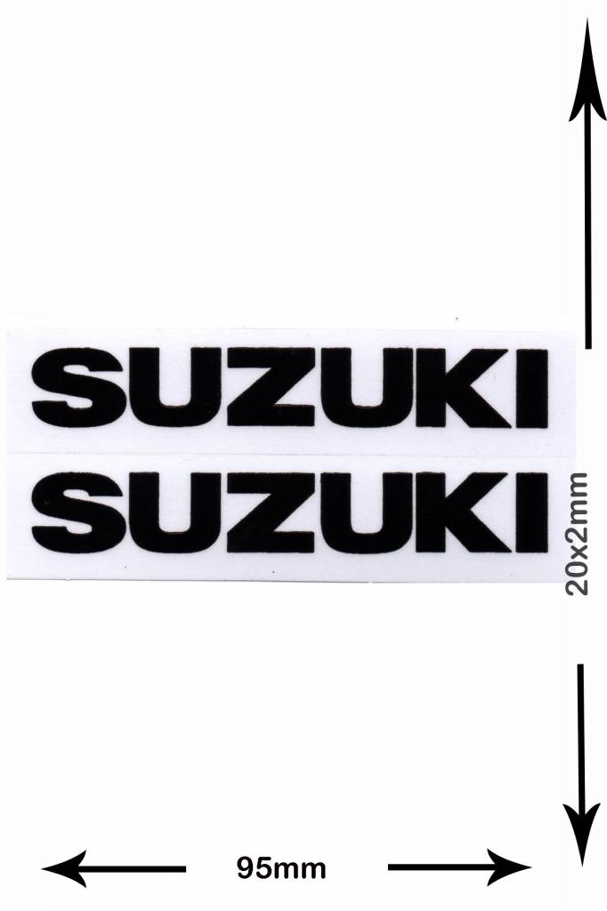 Suzuki SUZUKI - 2 sheets with complet 4 Stickers - small - black