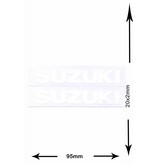 Suzuki SUZUKI - 2 sheets with complet 4 Stickers - small - white