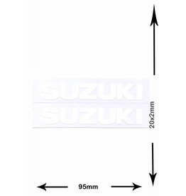 Suzuki SUZUKI - 2  Bögen insgesamt 4 Aufkleber - small - weiss - white -