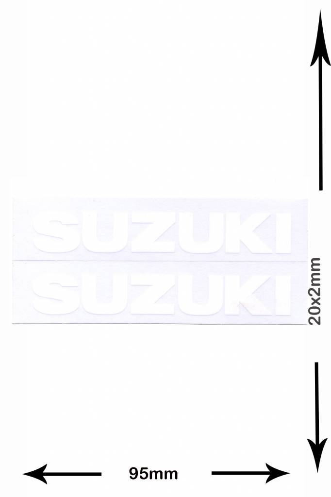 Suzuki SUZUKI - 2 sheets with complet 4 Stickers - small - white