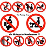 #Mix Funny bans- Stop - all 100 mm - no drinking - no sex - forbidden pee - not fart fart - NO SM - NO Blowjob - Stop Drunk - Drunk Forbidden