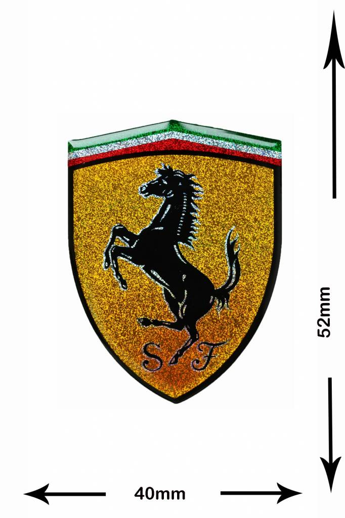 Ferrari Ferrari - 3D Sticker mit Glitzer - Wappen - small -