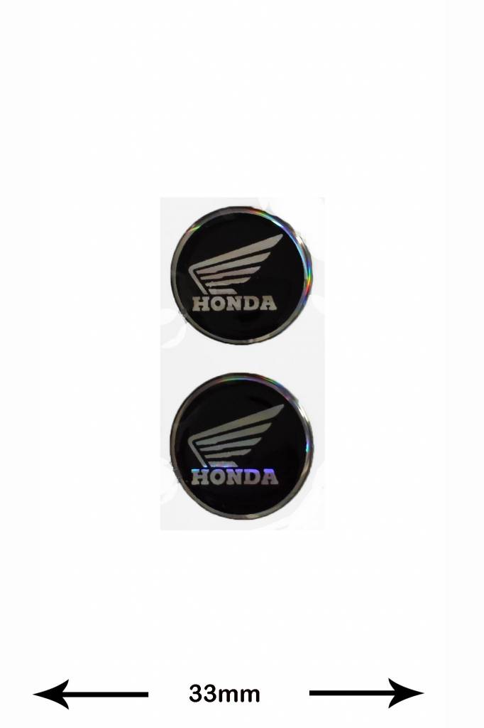 Honda Honda - 3D 2 Stück - schwarz -black - Wappen