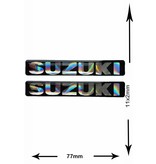 Suzuki SUZUKI - 3D square - 2 Stück - Schwarz - black - Wappen