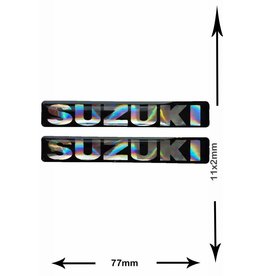 Suzuki SUZUKI - 3D square - 2 Stück - Schwarz - black - Wappen