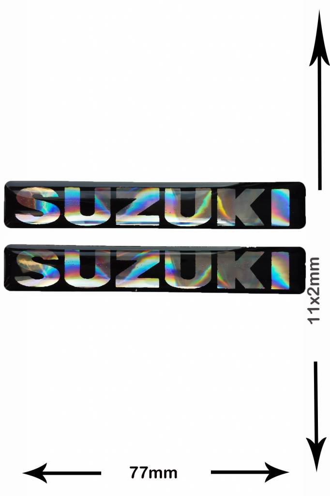 Suzuki SUZUKI - 3D square - 2 Stück - Schwarz - black - Wappen