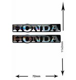 Honda HONDA - 3D square - 2 Stück - Schwarz - black - Wappen