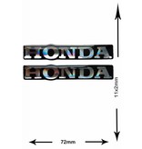 Honda HONDA - 3D square - 2 Stück - Schwarz - black - Wappen