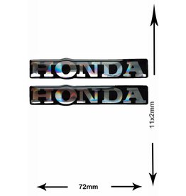 Honda HONDA - 3D square - 2 Stück - Schwarz - black - Wappen