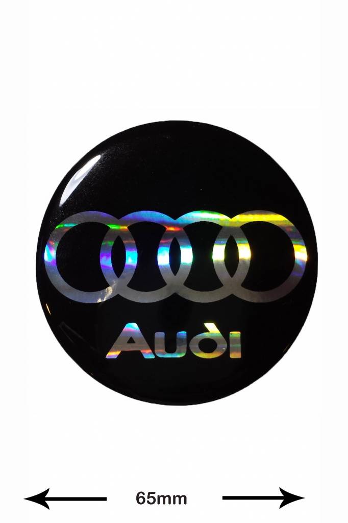 Audi Audi - BIG - 3D 1 Stück - Schwarz - black - Wappen