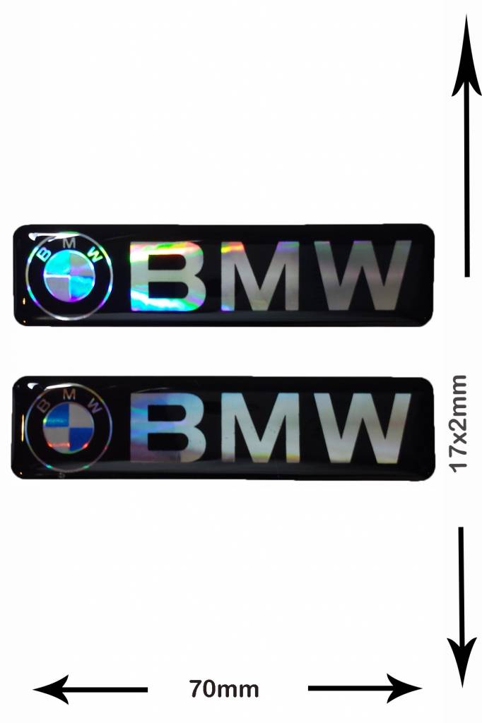 BMW BMW - 3D 2 Stück - Schwarz - Schrift und Logo - black