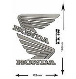 Honda HONDA - 2 sheets with complet 4 Stickers -  silver -