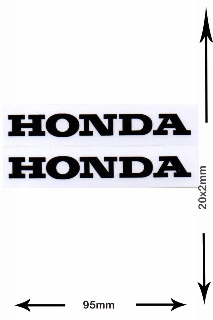 Honda HONDA - 2  Bögen insgesamt 4 Aufkleber -schwarz -