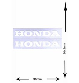 Honda HONDA - 2  Bögen insgesamt 4 Aufkleber -  weiss -