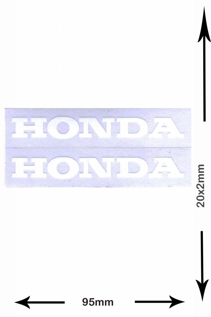 Honda HONDA - 2 sheets with complet 4 Stickers -  white -