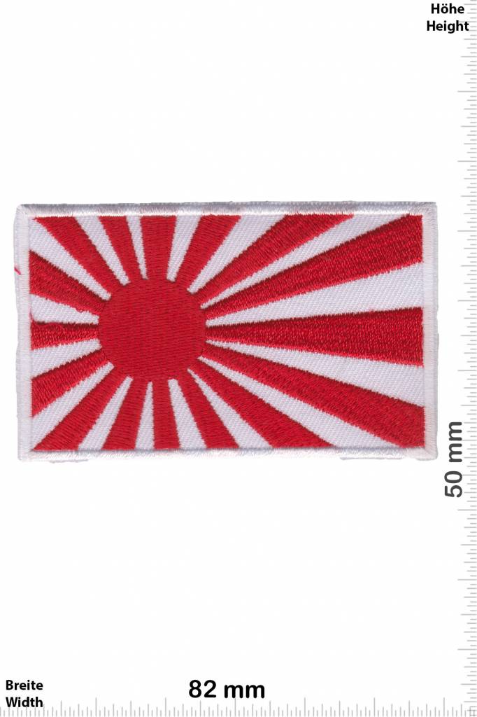 Japan Kyokujitsuki - Flagge der aufgehenden Sonne - Rising Sun - japanische Militärflagge- weiss