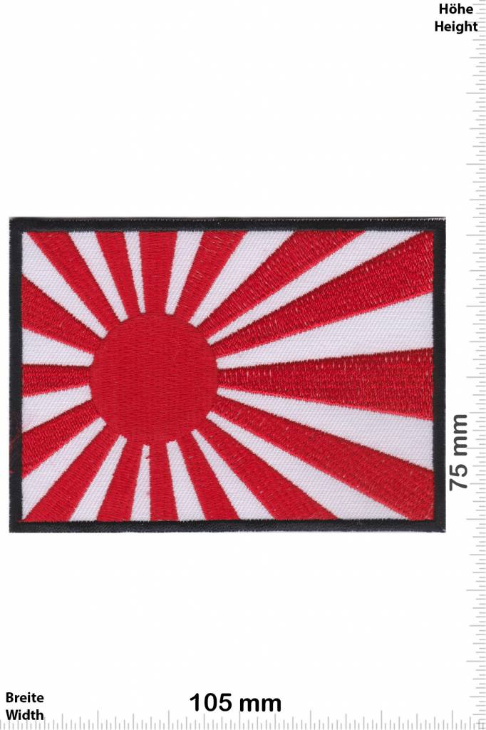 Japan Kyokujitsuki - Flagge der aufgehenden Sonne  - BIG - schwarz - Rising Sun Flag